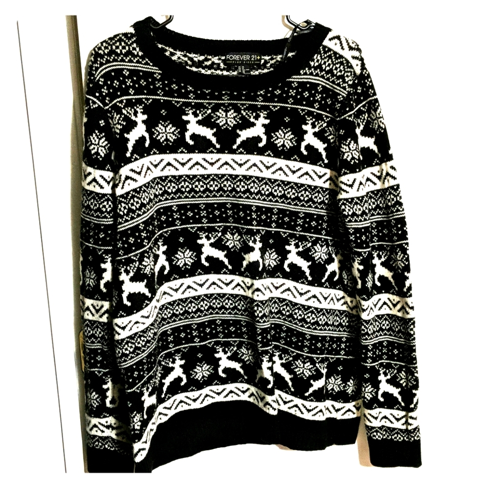 Black and White deer sweater